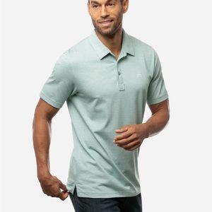 Travis Mathew The Zinna Polo in Heather Beryl Green Size XL